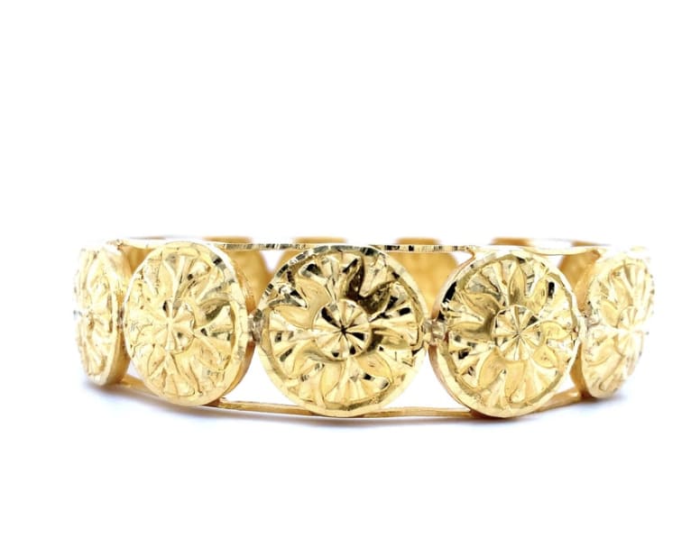 22k Yellow gold bangle bracelet - Image 4