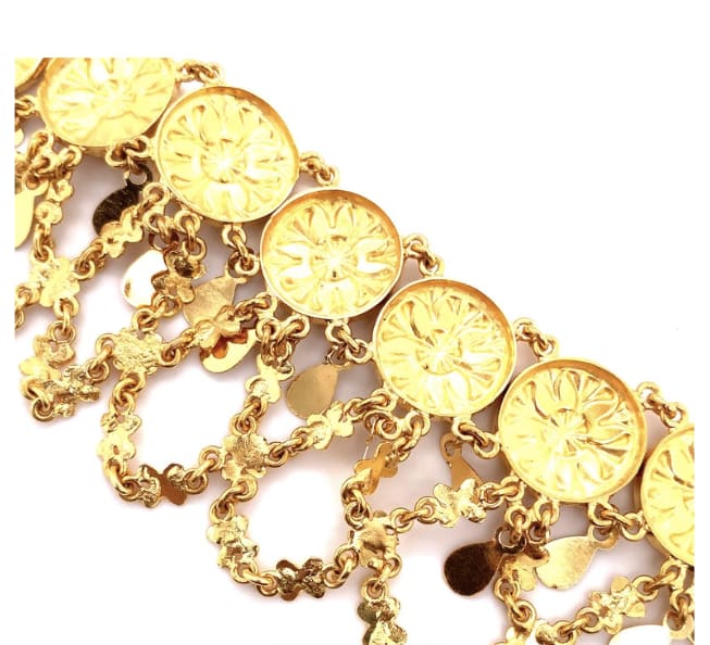 22k Yellow gold anklet bracelet - Image 8