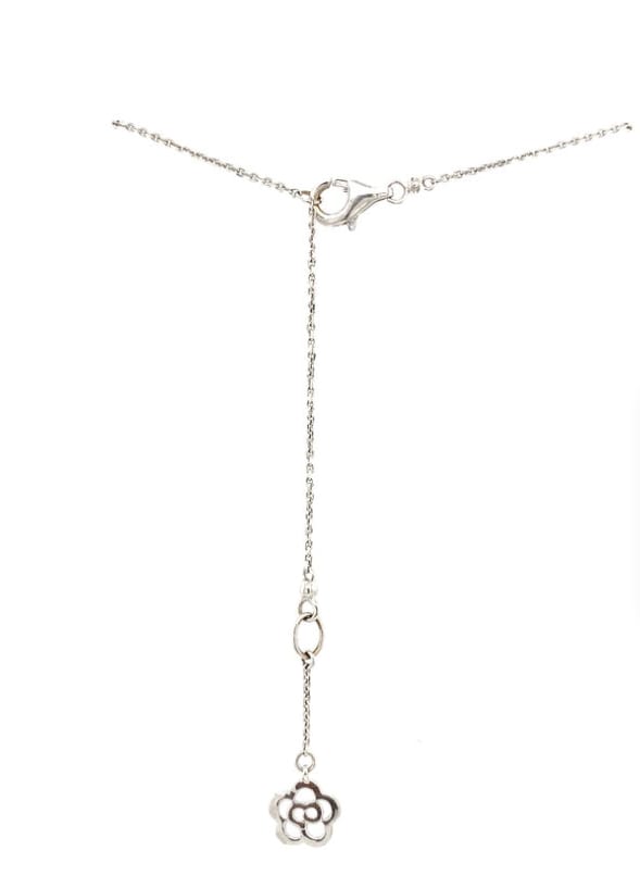 Diamond drop pendant necklace 18k white gold - Image 5
