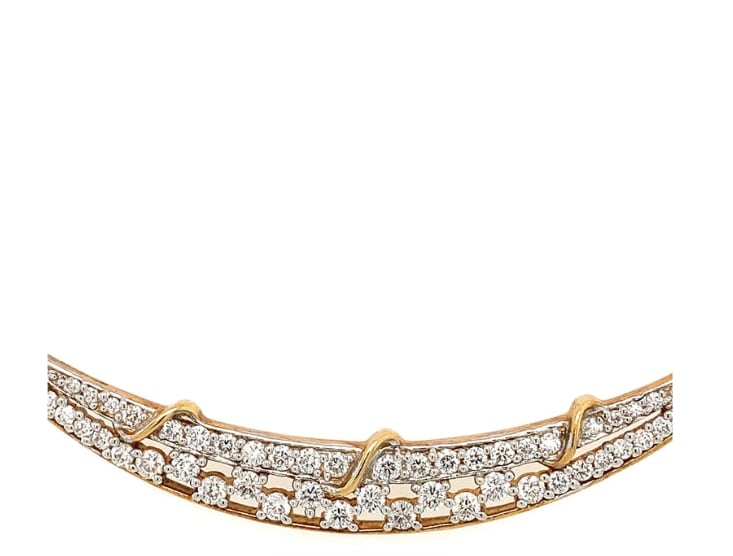 Diamond moon pendant necklace 18k yellow gold - Image 7
