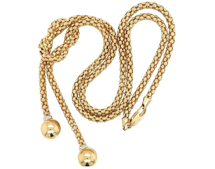 chunky yellow gold Italian necklace 18k gold