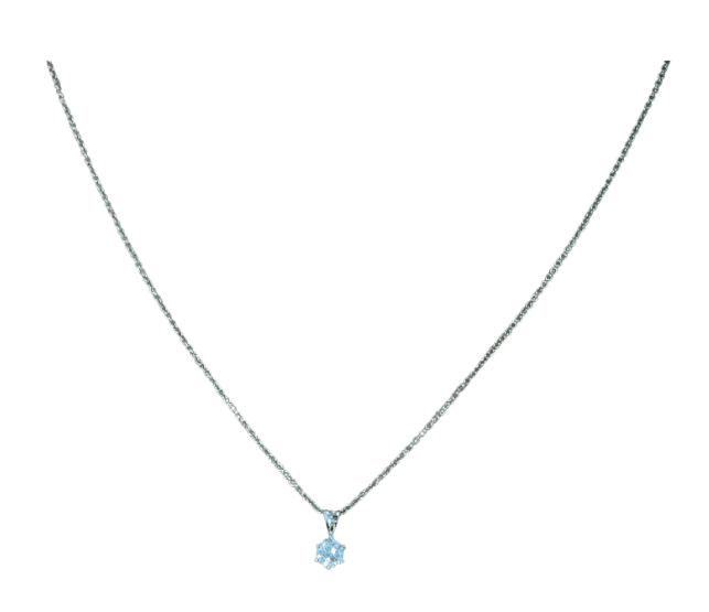 diamond solitaire pendant necklace 18k white gold