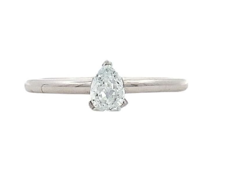 Discover the timeless beauty of this elegant blue sky pear-shaped diamond ring 18k white gold. Crafted with precision in 18k white gold, the stunning light blue diamond GIA certified total weight 0.31ct SI1 clarity is set in a sleek band, making it a perfect choice for engagements or special occasions. Its unique shape and brilliant sparkle will captivate anyone who sees it. Elegant and rare light blue coloured diamond, pear shaped and mounted in 18k white gold. Perfect for gift for your loved one with this rare light blue diamond. Accompanied by valuation.