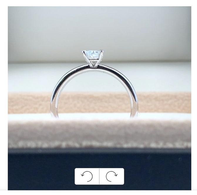 Blue diamond engagement ring 18k white gold - Image 4