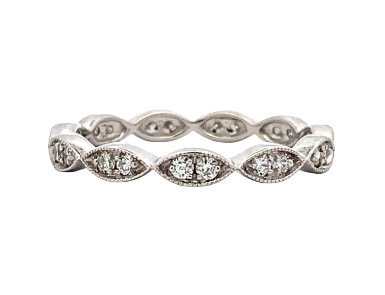 diamond eternity engagement ring 18k white gold