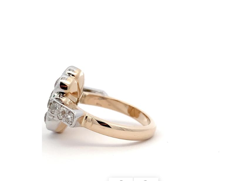 Old cut diamond engagement ring yellow gold - Image 7