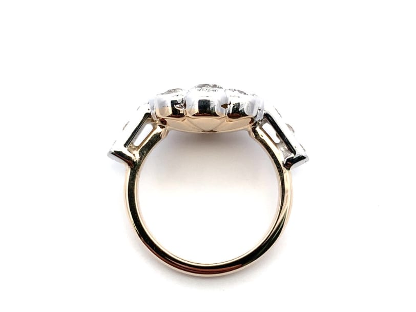 Old cut diamond engagement ring yellow gold - Image 8