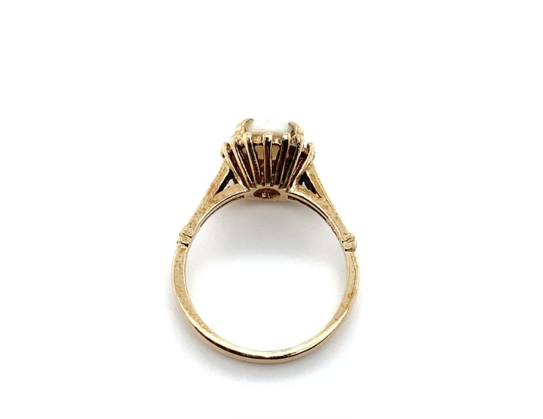 Australian opal engagement ring 18k yellow gold - Image 5