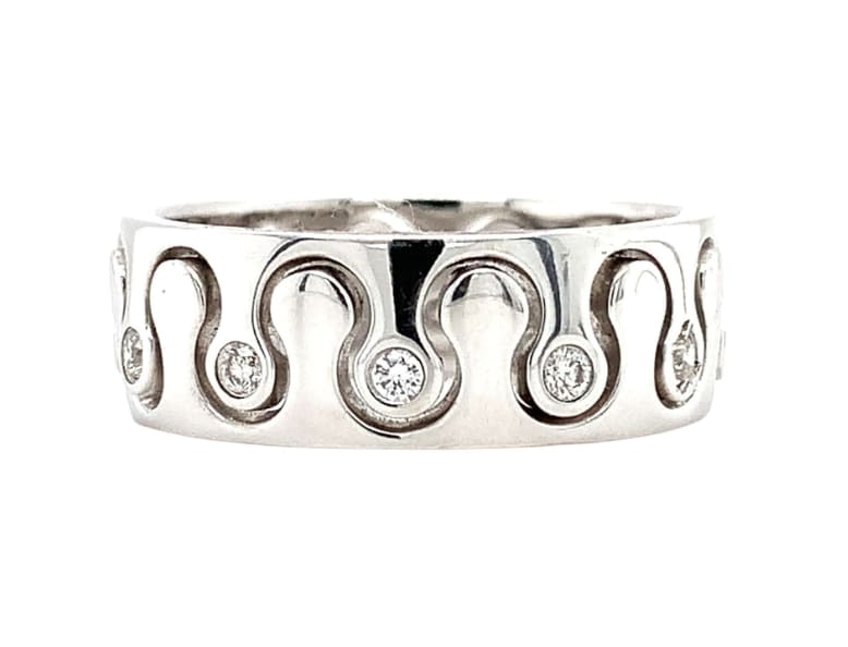 Diamond eternity wedding ring 18k white gold