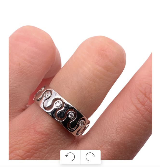 Diamond eternity wedding ring 18k white gold - Image 2