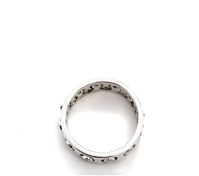 Diamond eternity wedding ring 18k white gold - Image 5