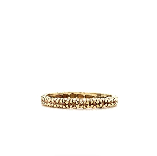 Twisted stackable wedding ring 9k yellow gold - Image 4