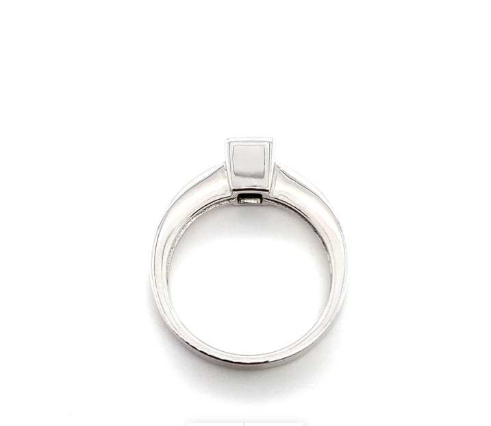 Diamond illusion engagement ring 14k white gold - Image 5