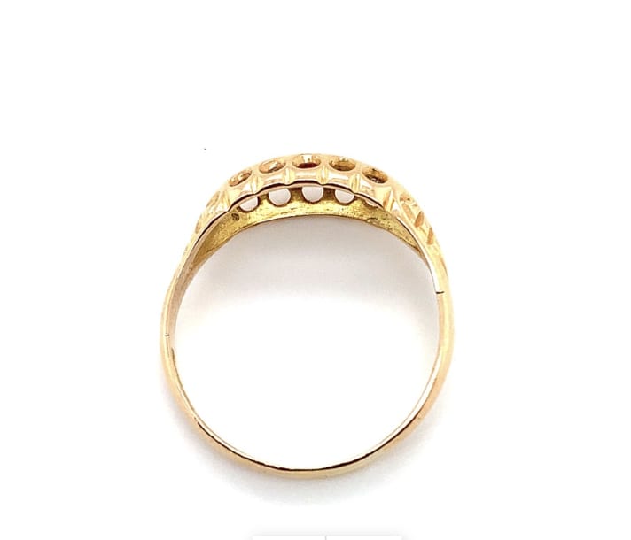 Ruby and diamond antique ring 18k yellow gold - Image 5