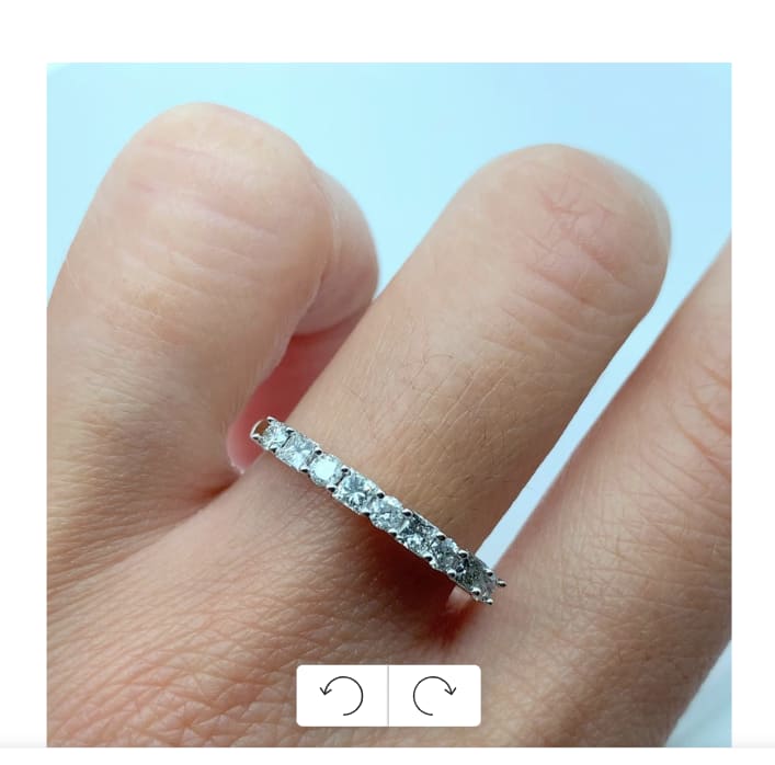 Diamond eternity engagement ring 9k yellow gold - Image 2
