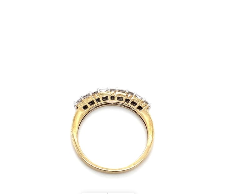 Diamond eternity engagement ring 9k yellow gold - Image 4