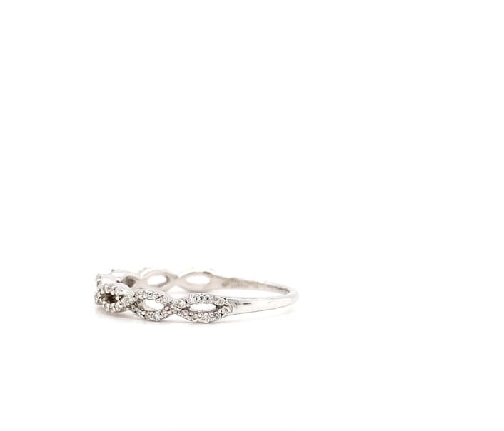 Diamond eternity engagement ring 9k white gold - Image 5