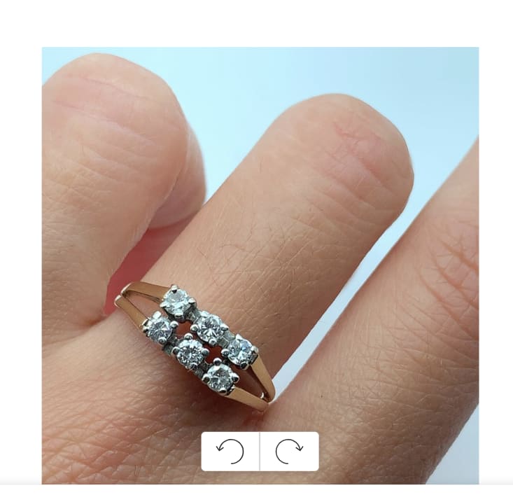 Diamond eternity engagement ring 14k yellow gold - Image 2