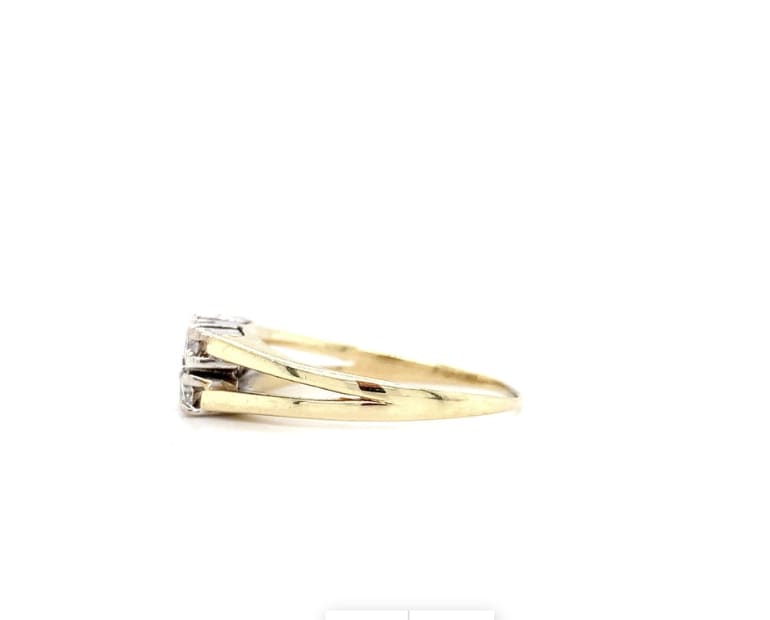 Diamond eternity engagement ring 14k yellow gold - Image 7