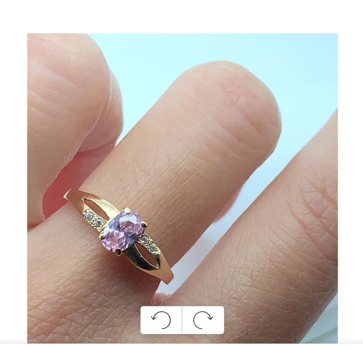 Diamond and morganite engagement ring 14k yellow gold - Image 2