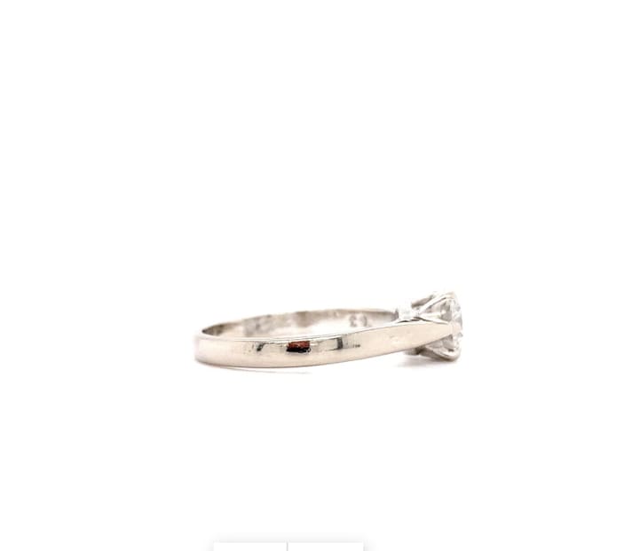 Diamond antique engagement ring 18k white gold - Image 6