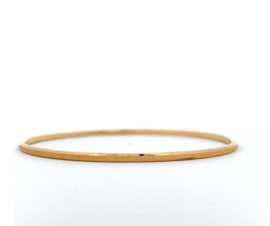 21k Yellow gold fine bangle bracelet - Image 5