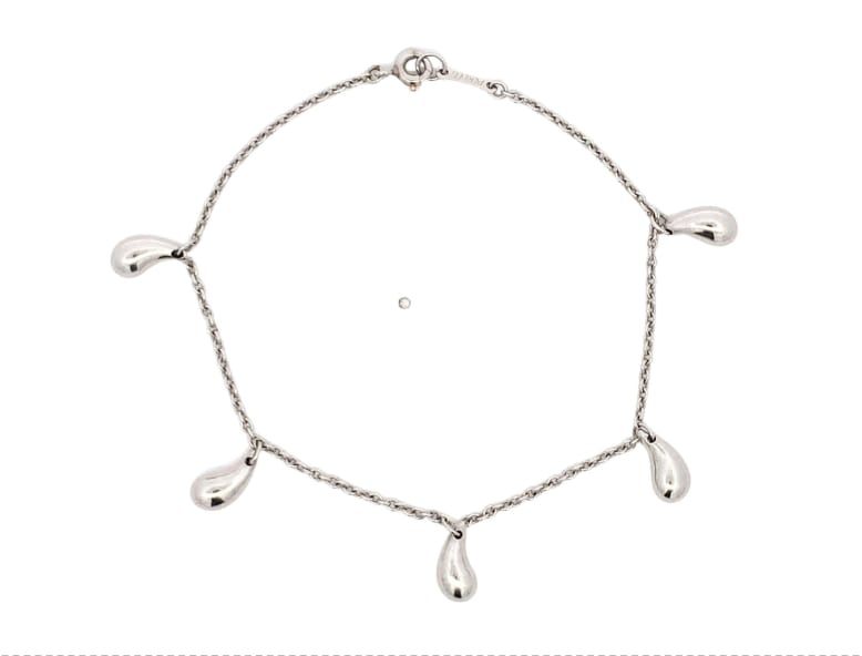 Tiffany & Co teardrop chain bracelet platinum