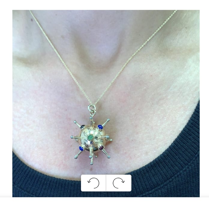 Bomb vintage pendant necklace yellow gold - Image 3