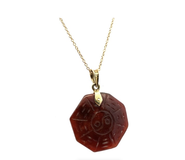 Yin Yang pendant necklace yellow gold - Image 5