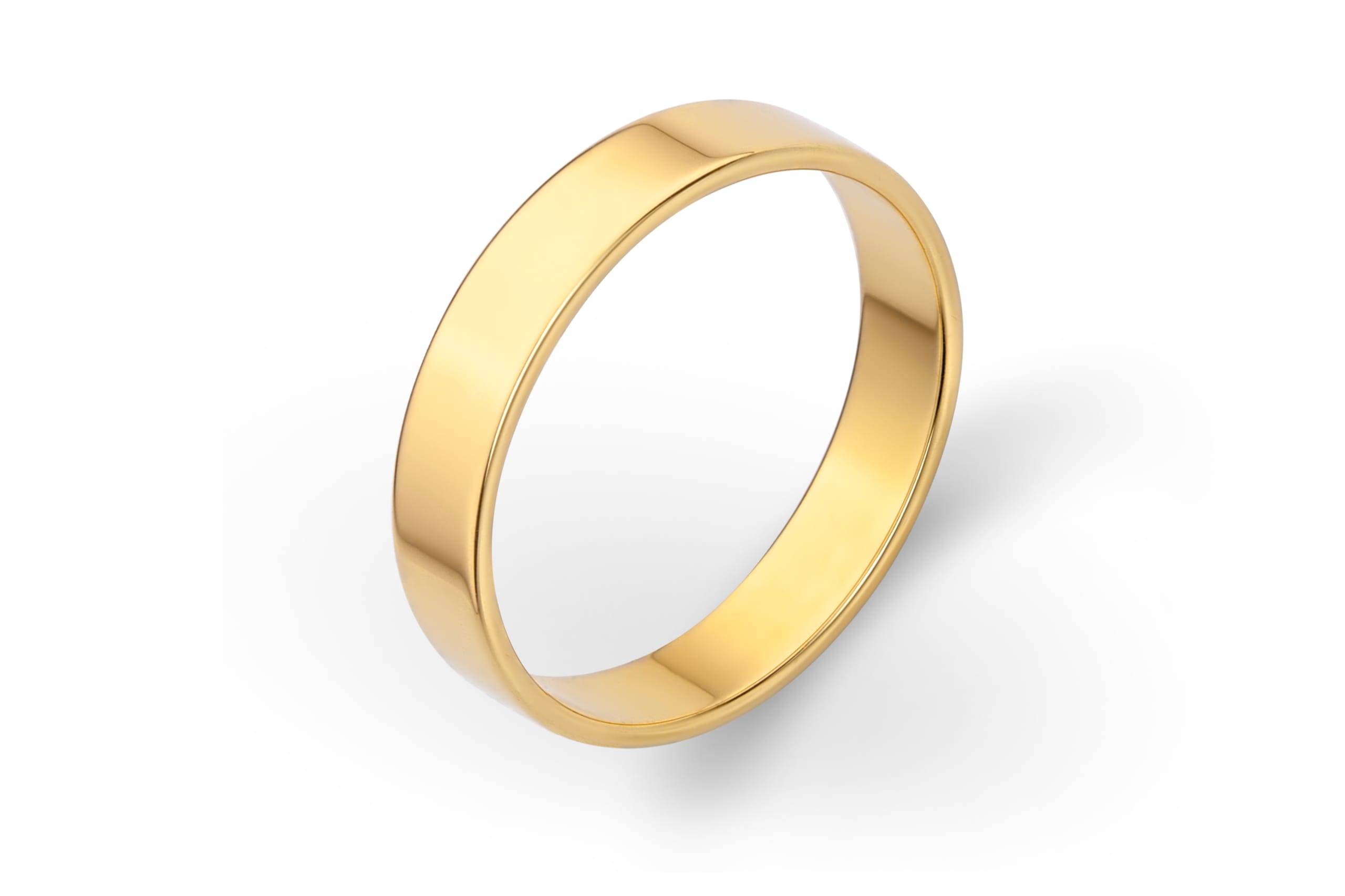 Classic 18K Yellow Gold Wedding Band 5 mm