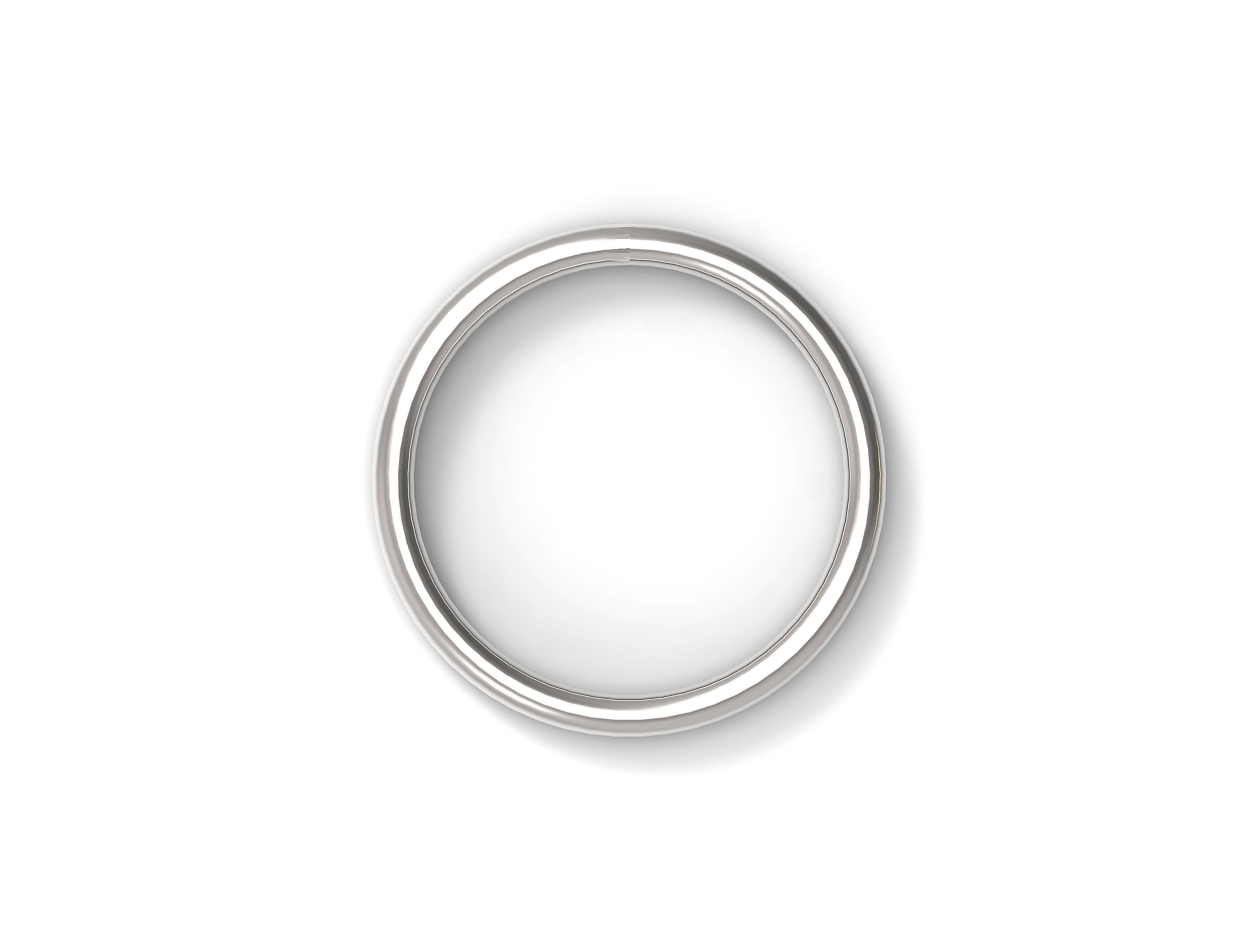 Classic 18K White Gold Wedding Band 3 mm - Image 3