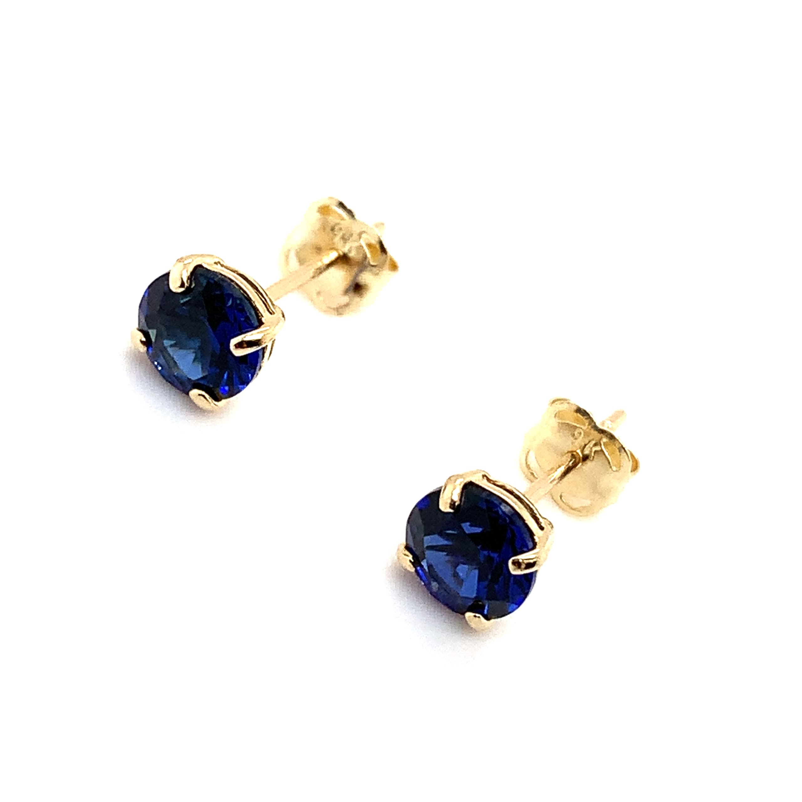 Sapphire stud earrings yellow gold - Image 5