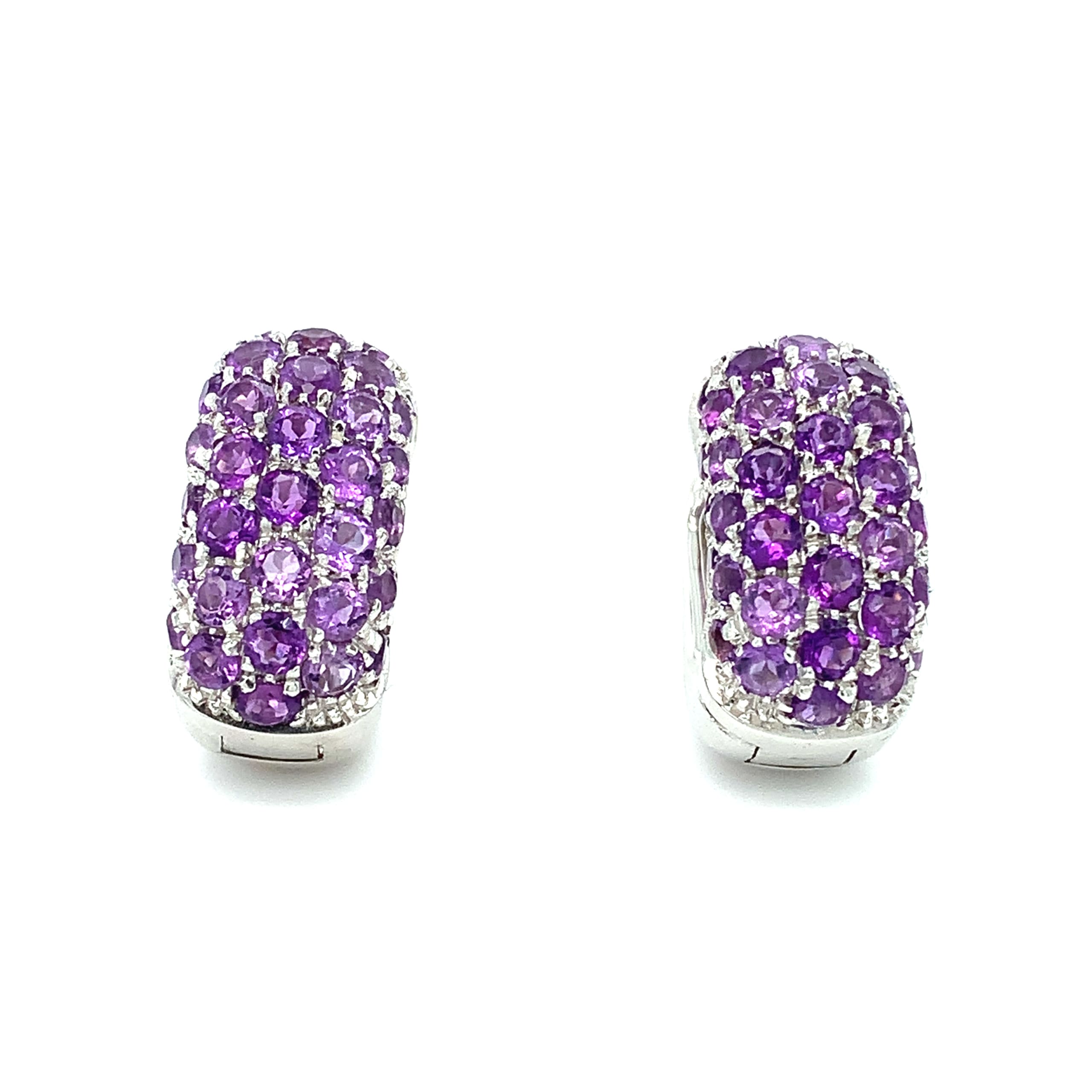 Mouawad amethyst art deco clip on earrings 18k white gold - Image 5