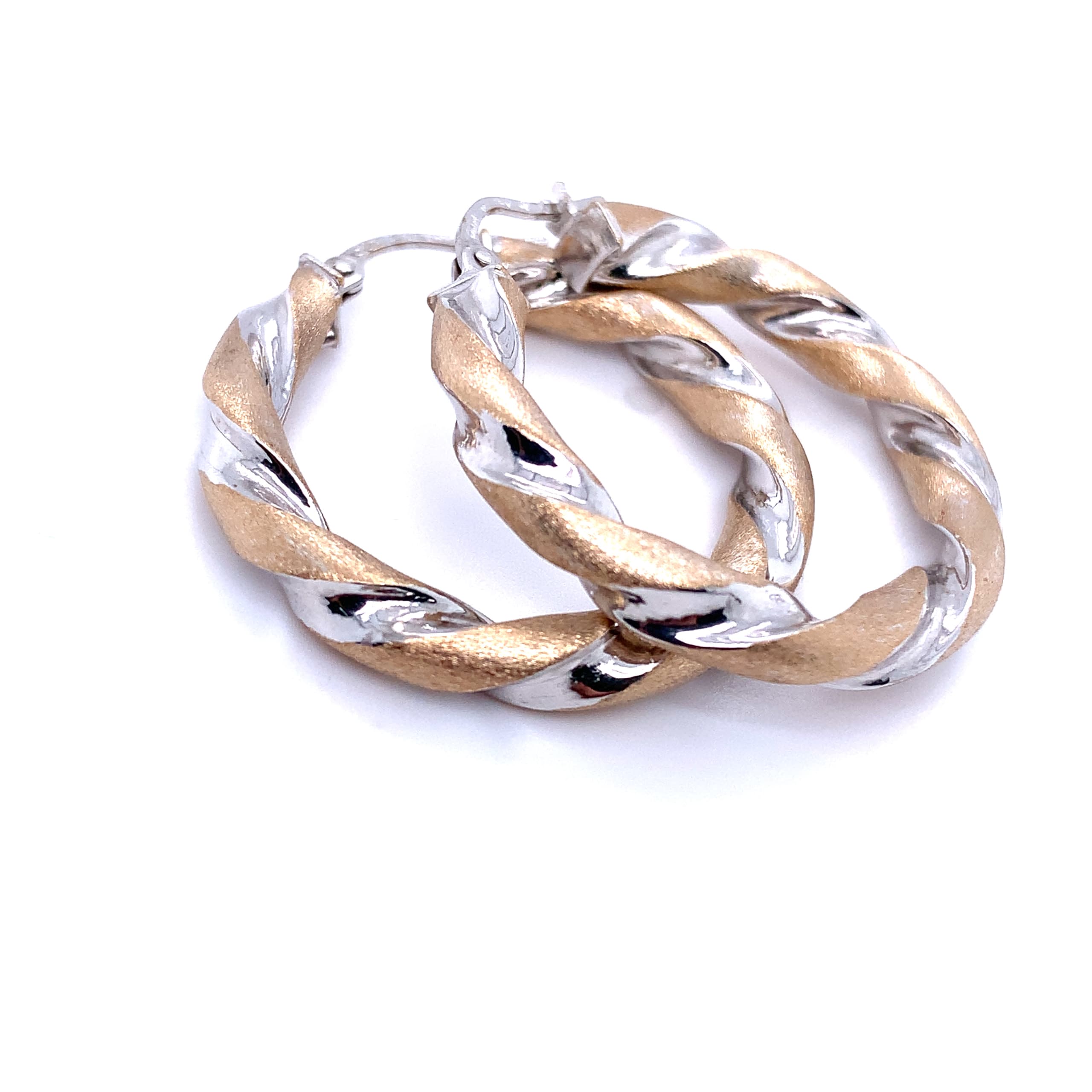 curved hoop earrings white gold