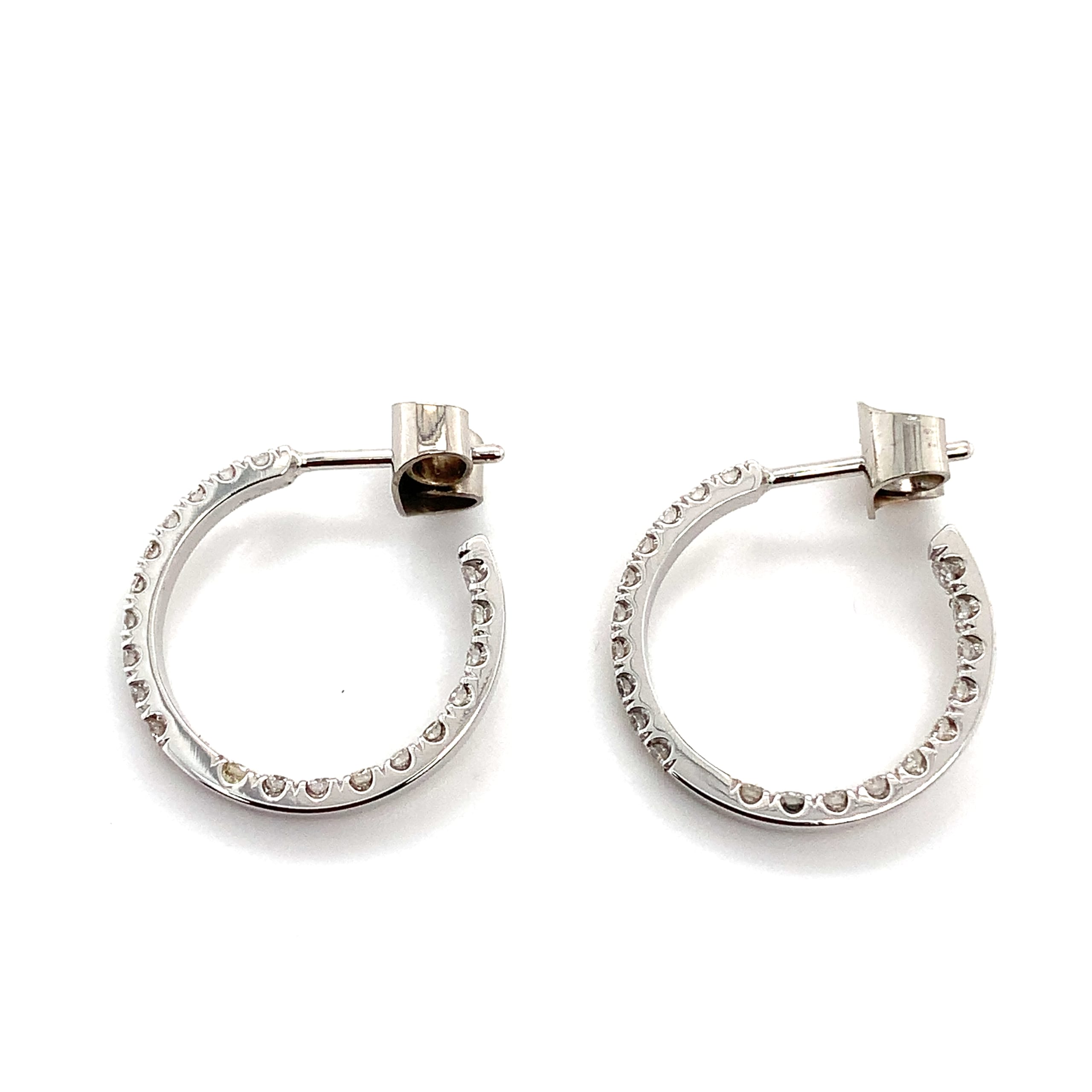 Tapered Dome Twist Hoop Earrings