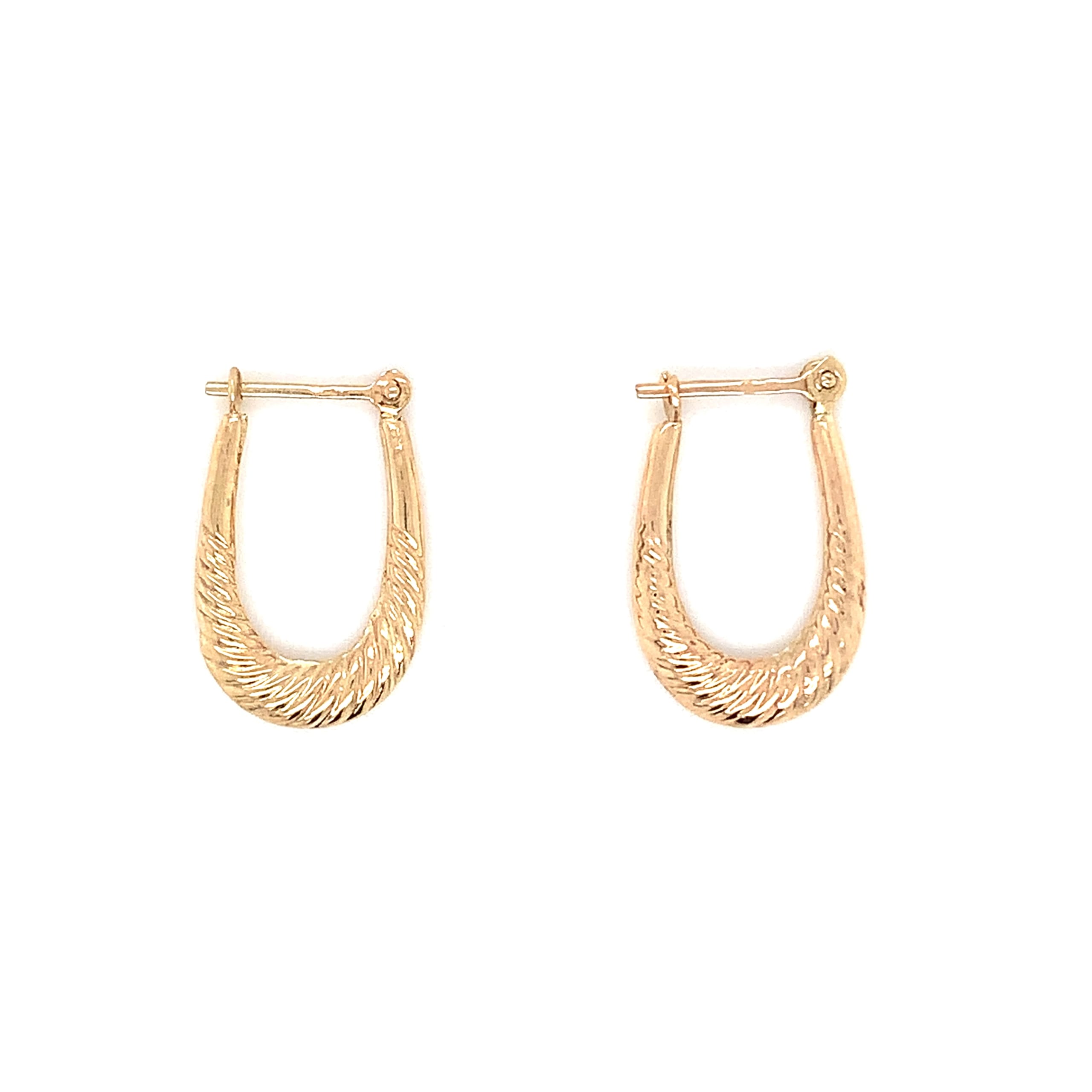 antique vintage petite hoop huggie earrings 9k yellow gold