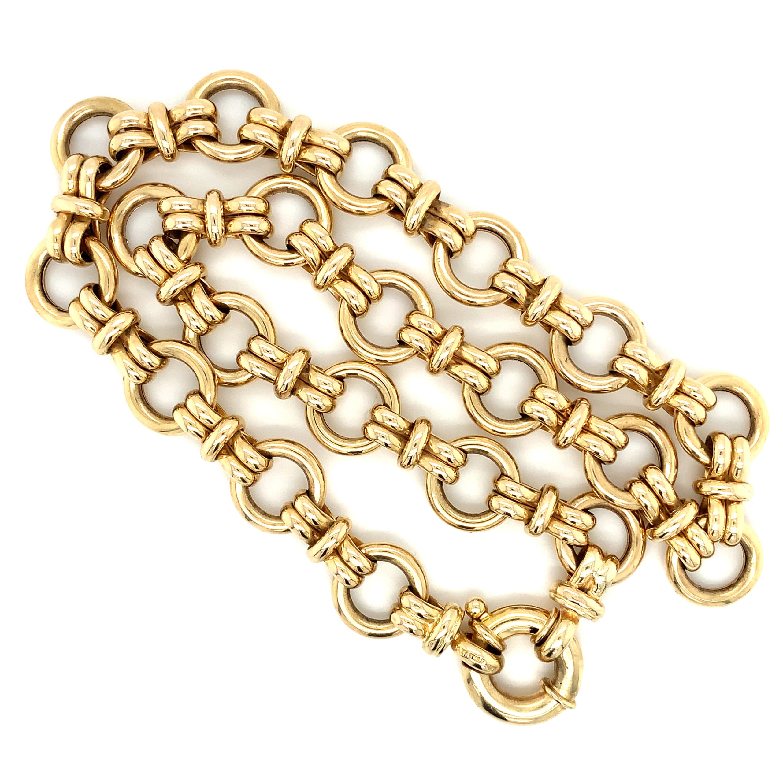 Italian style chunky necklace 14k yellow gold
