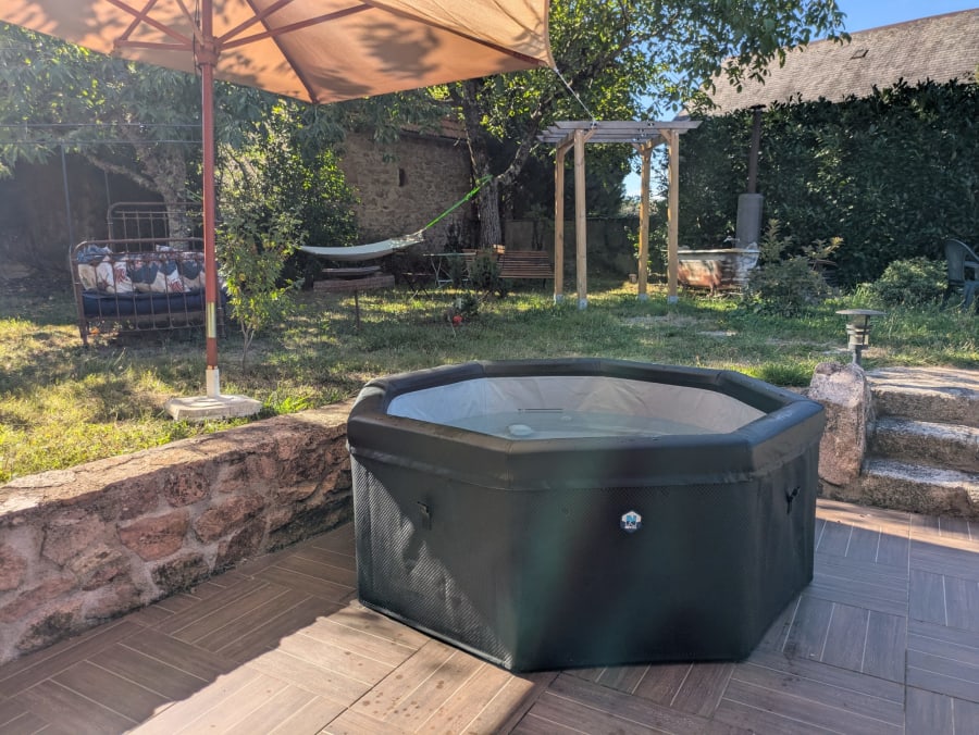 Spa extérieur en fonctionnement