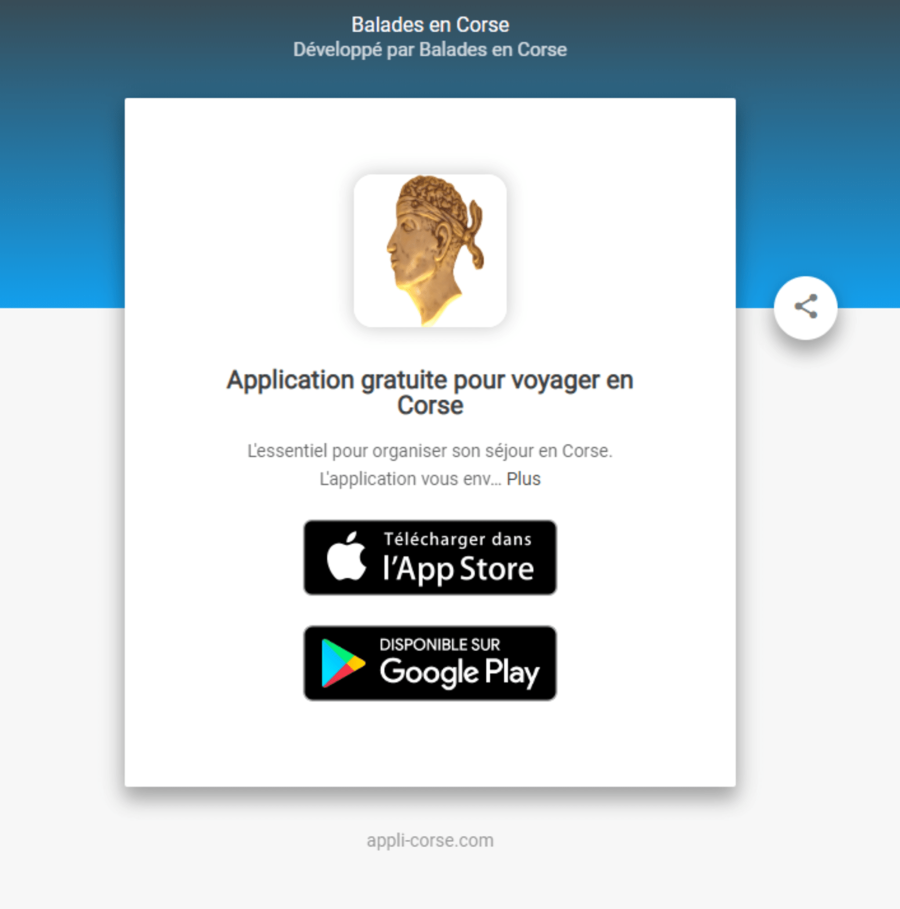 Free app for traveling in Corsica