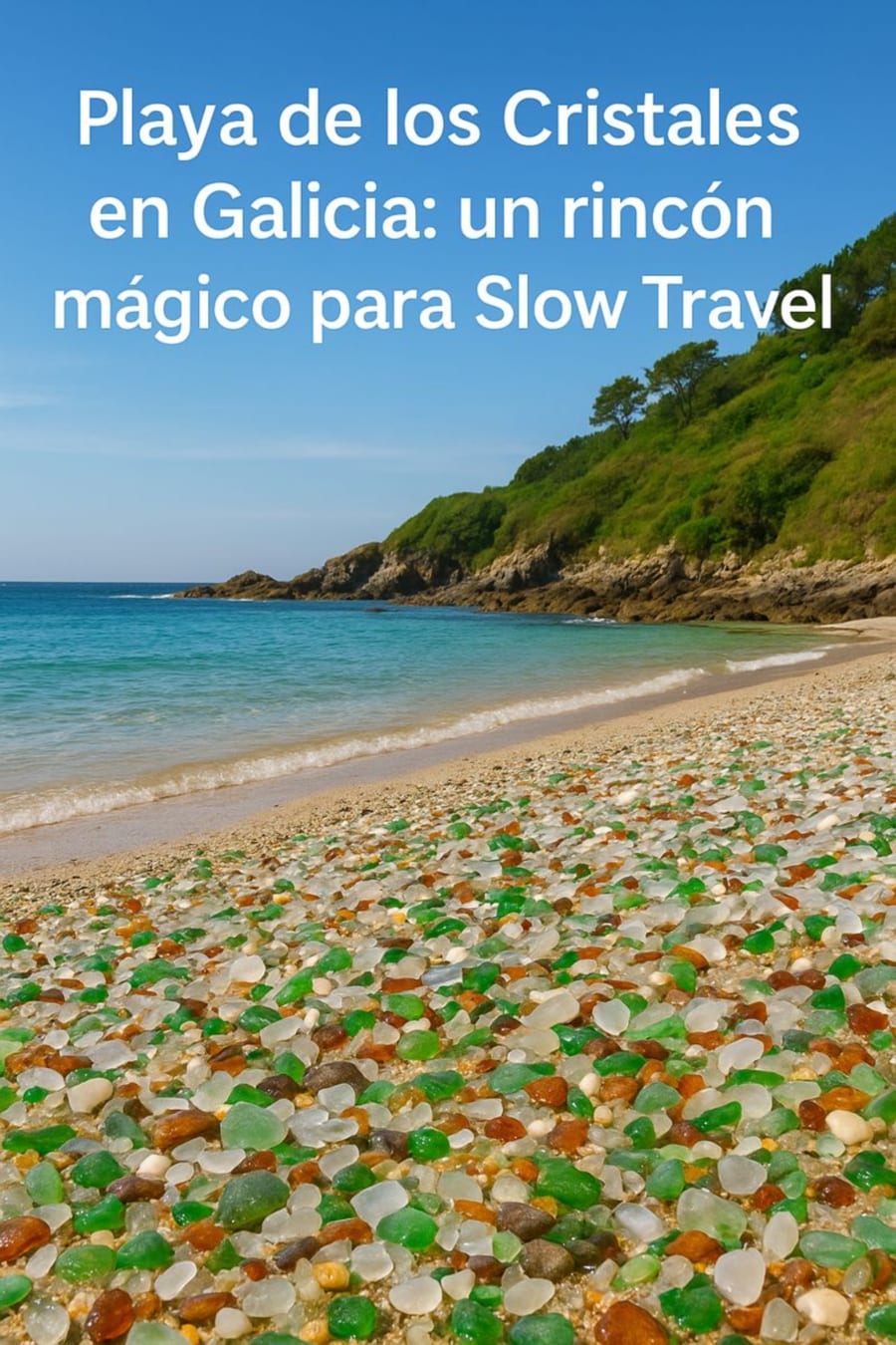 Playa de los Cristales en la costa de Galicia