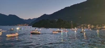 Sagra di San Giovanni - arrivo imbarcazioni in attesa dei fuochi d'artificio