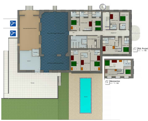 Plan du rez-de-chaussée de La Fabrique des Ducs