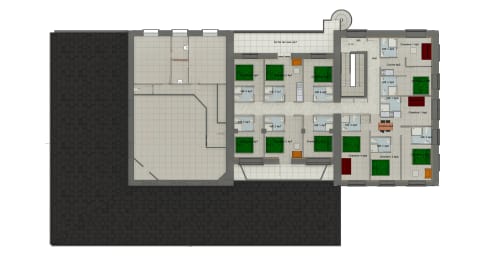 Plan de l'étage de La Fabrique des Ducs