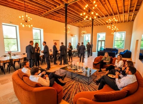 Cocktail et réception dans le grand salon de 200 m²