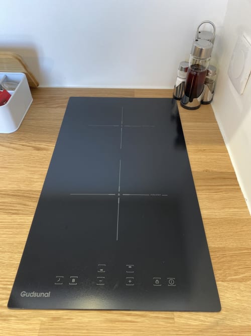 Plaque de cuisson à induction Gudsunal dans la cuisine d'un appartement à La Maison Blanche, Bouguenais