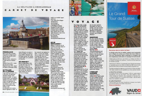 Pages de guide touristique présentant le Petit Manoir de Kériolet et les attractions de Concarneau, Bretagne France
