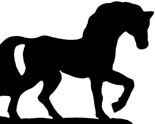 Silhouette d'un cheval cabré, Le Petit Manoir de Kériolet, Concarneau