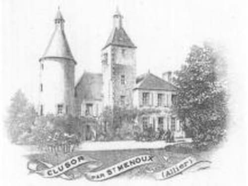 Château De Clusors, a charming B&B nestled in Saint-Ménoux, France, featuring historic towers and lush grounds