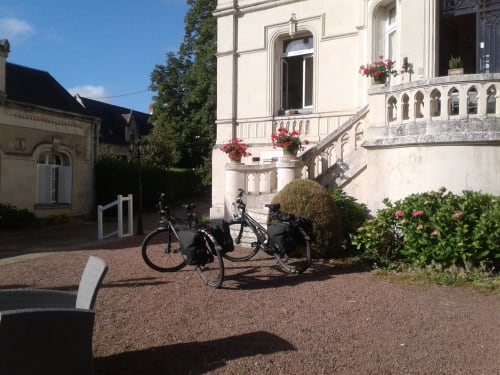 Bikes from the house in the morning