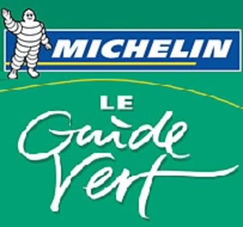 Michelin Le Guide Vert logo featuring the iconic Michelin Man mascot on green background